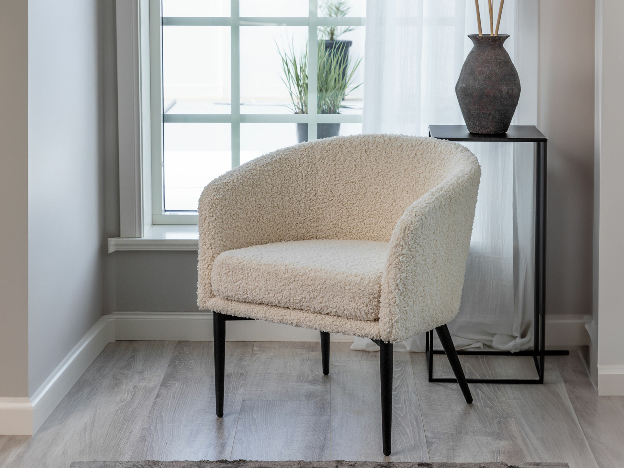 Armchair Dallas 1706 (White + Black)