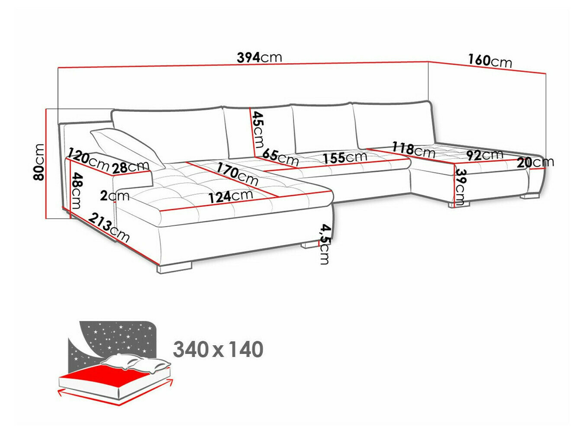 Corner sofa Comfivo 106 (Rico 12)