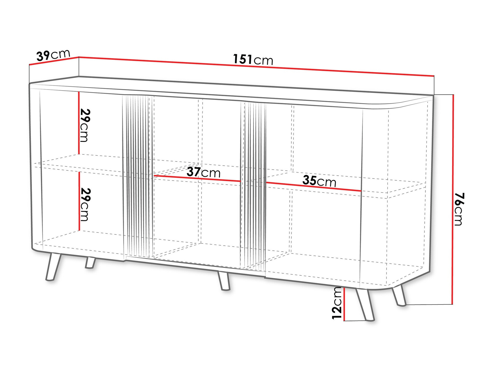 Sideboard Modus (Black + Black marble)
