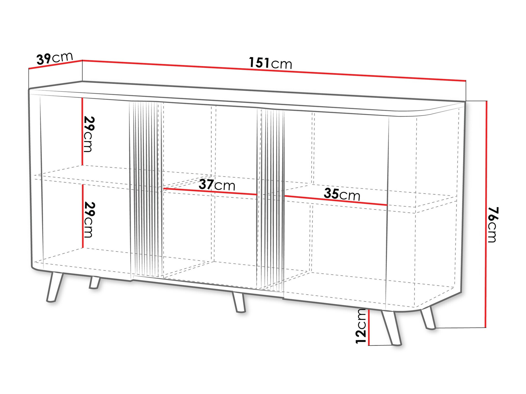 Sideboard Modus (Cashmere + Black)