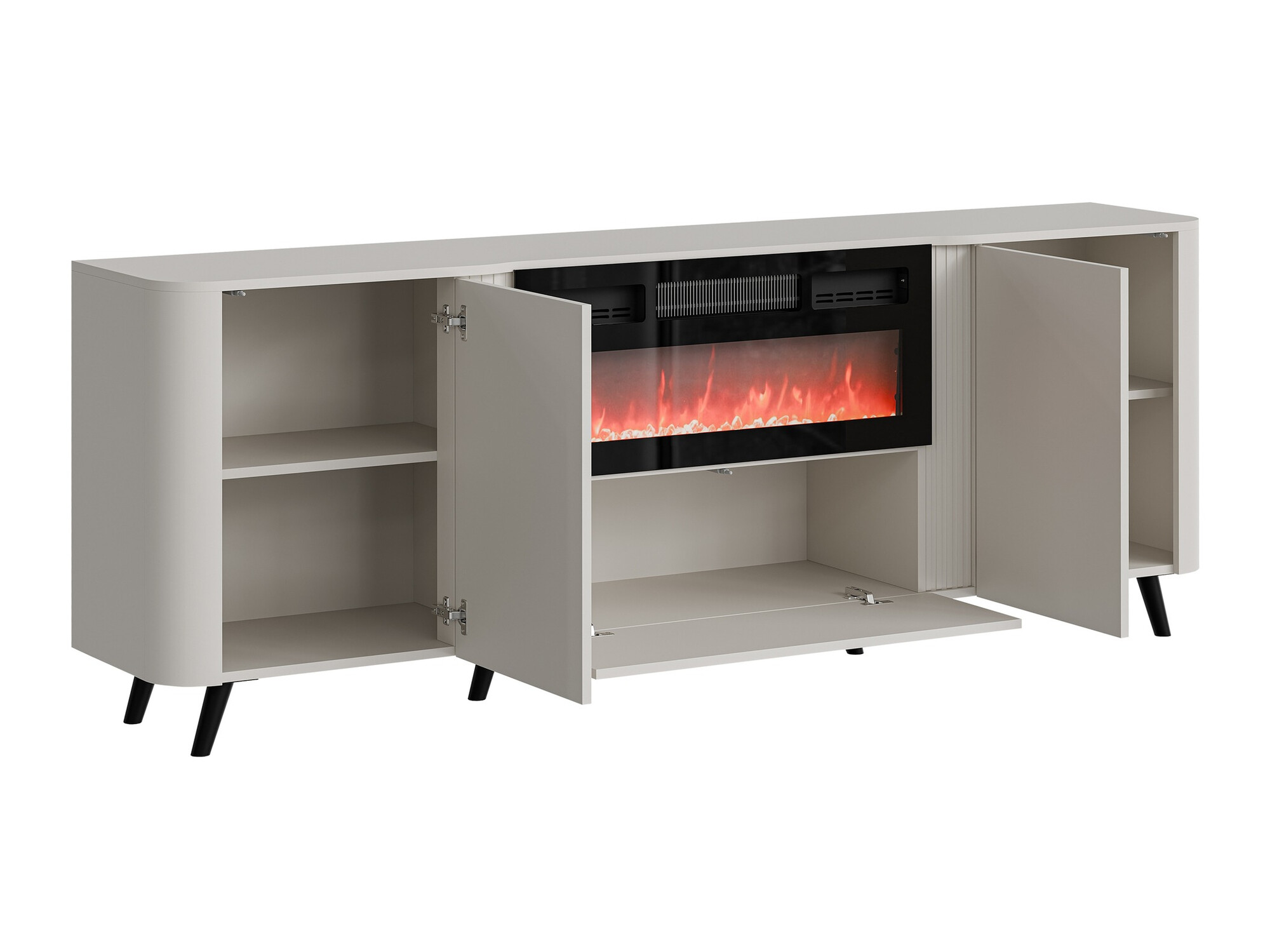 Sideboard Modus I (Black + Walnut)