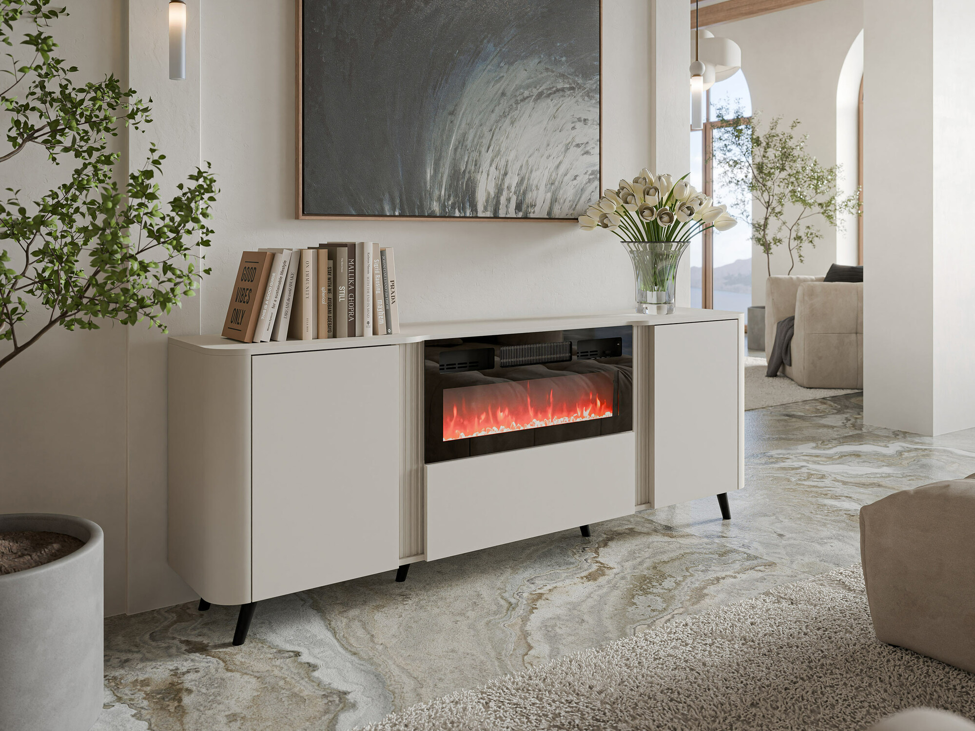 Sideboard Modus I (Cashmere + Black)