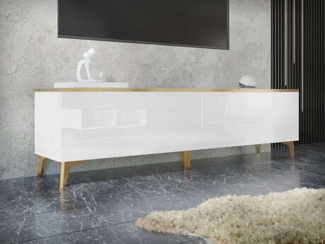 TV stand Comfivo Virfera 103 (White + Glossy white)