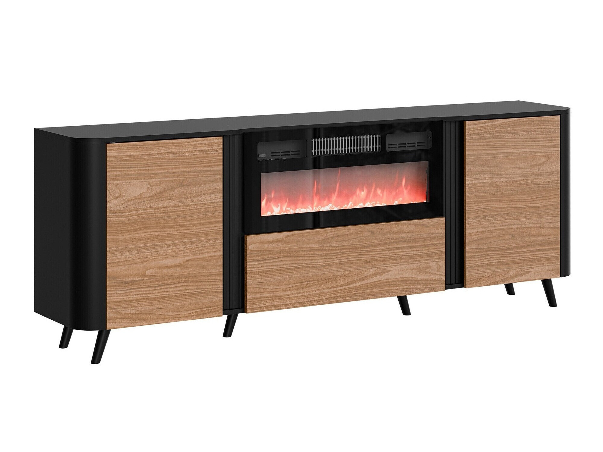 Sideboard Modus I (Black + Walnut)