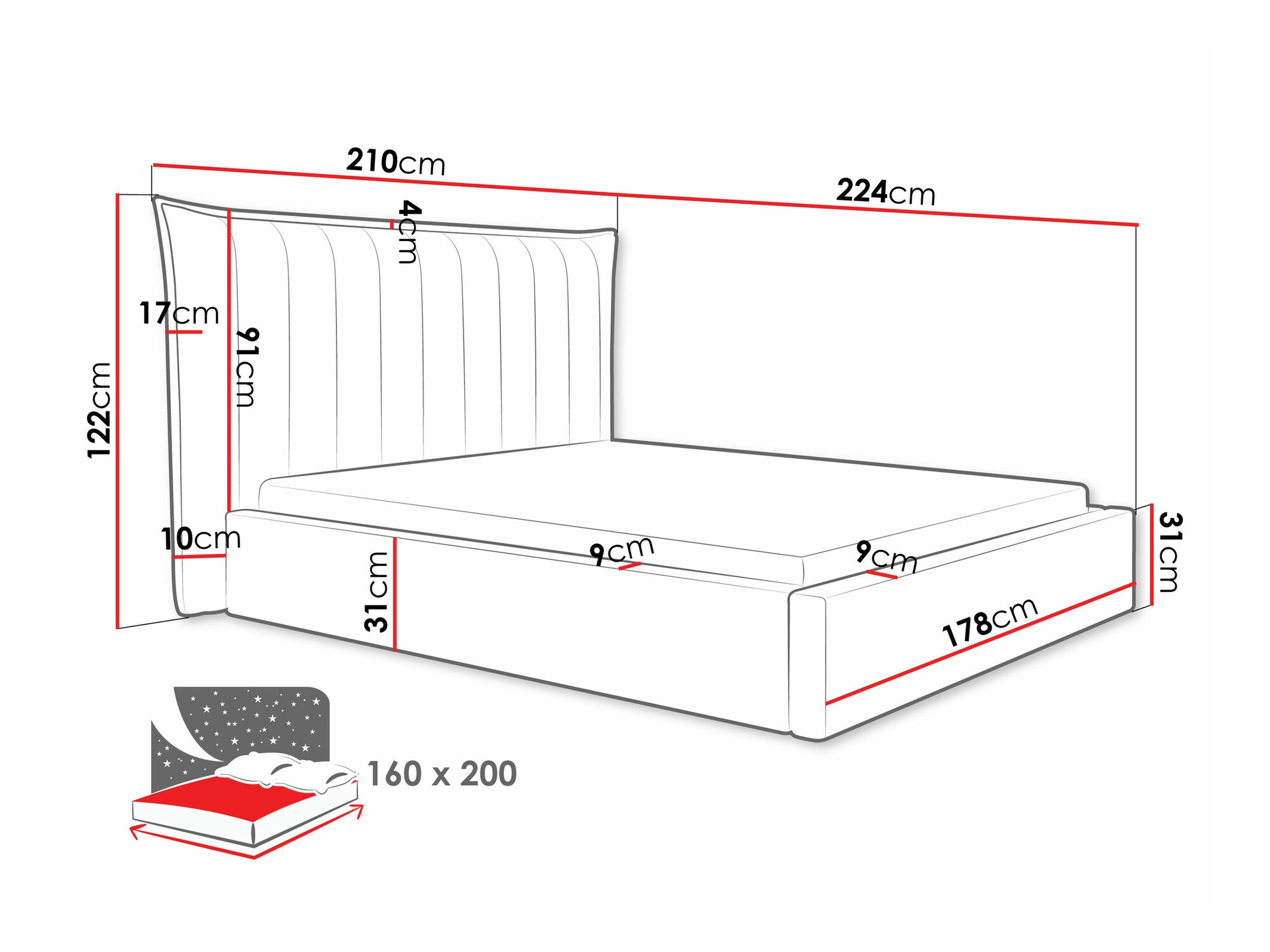 Bed Comfivo Solacium (Paros 5)