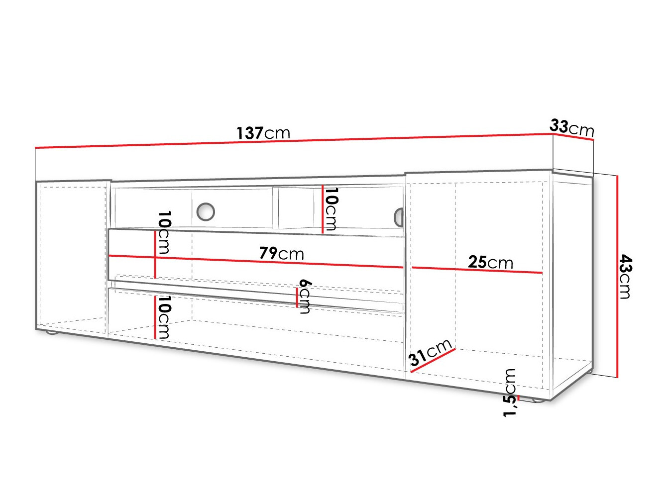 TV stand Ager (Wotan Oak)