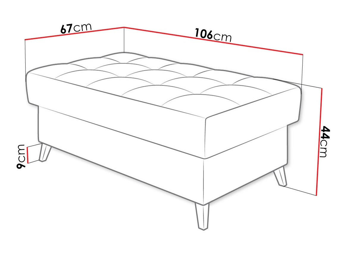 Upholstered bench Comfivo Agnus (Wave 09)