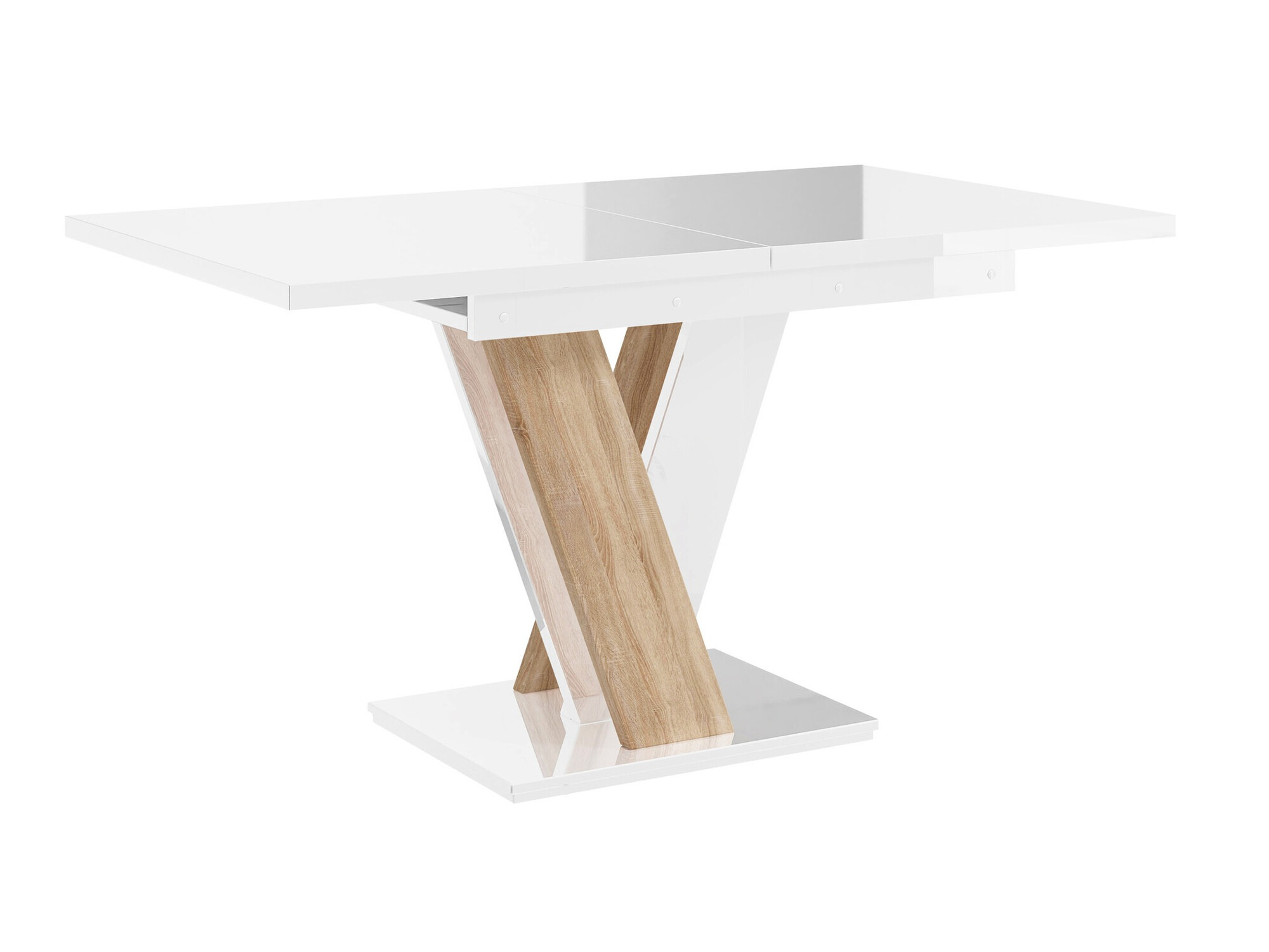 Table Musus (Glossy white + Sonoma oak)