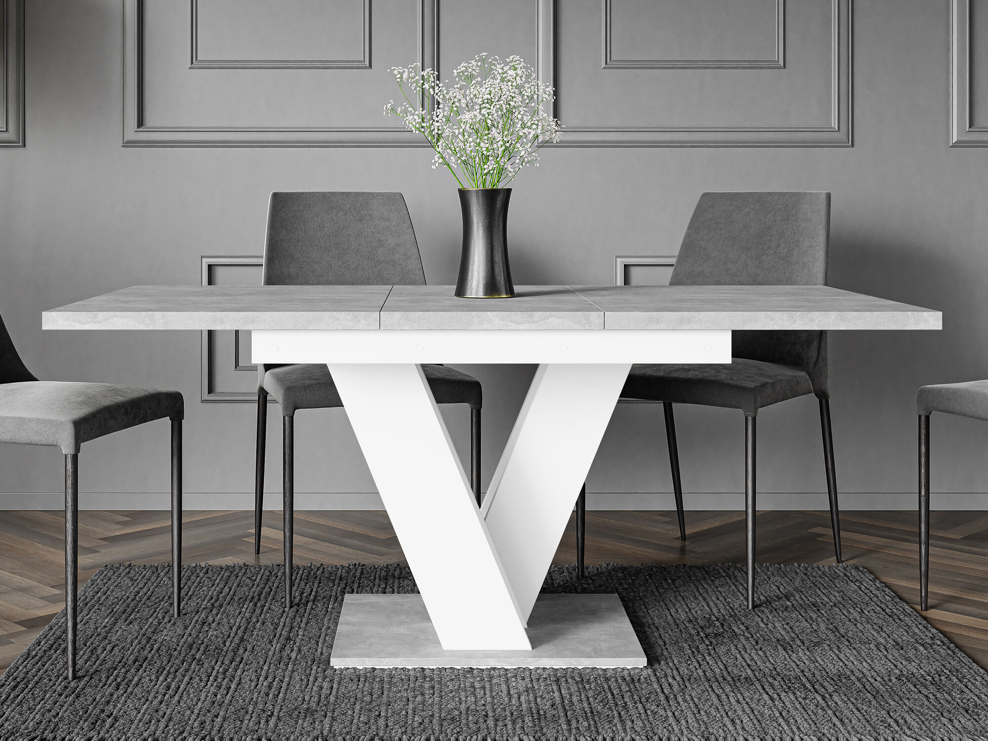 Table Musus (White + Concrete)