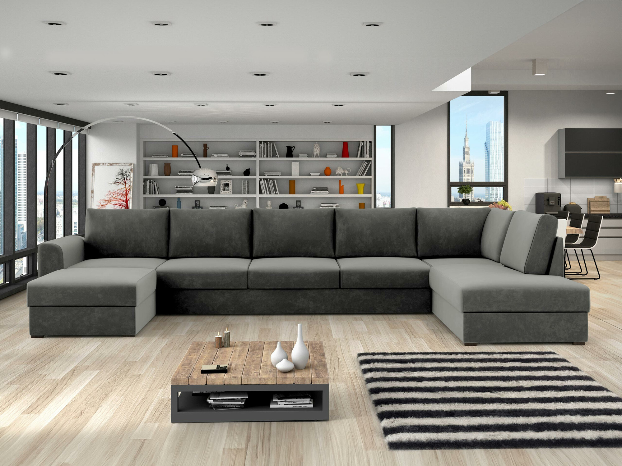Corner sofa Comfivo Flumen I (Magic Velvet 2217)