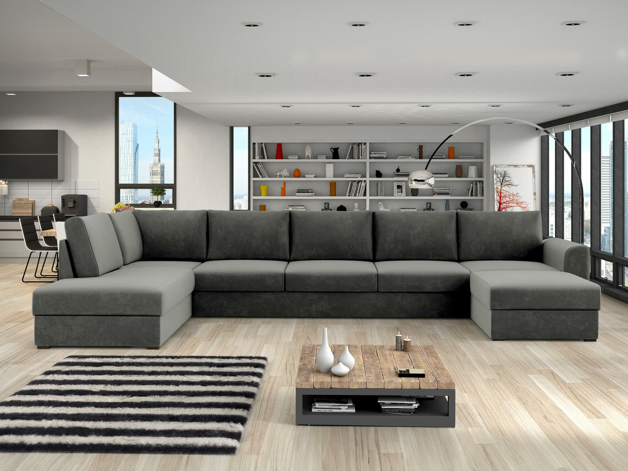 Corner sofa Comfivo Flumen I (Magic Velvet 2217)