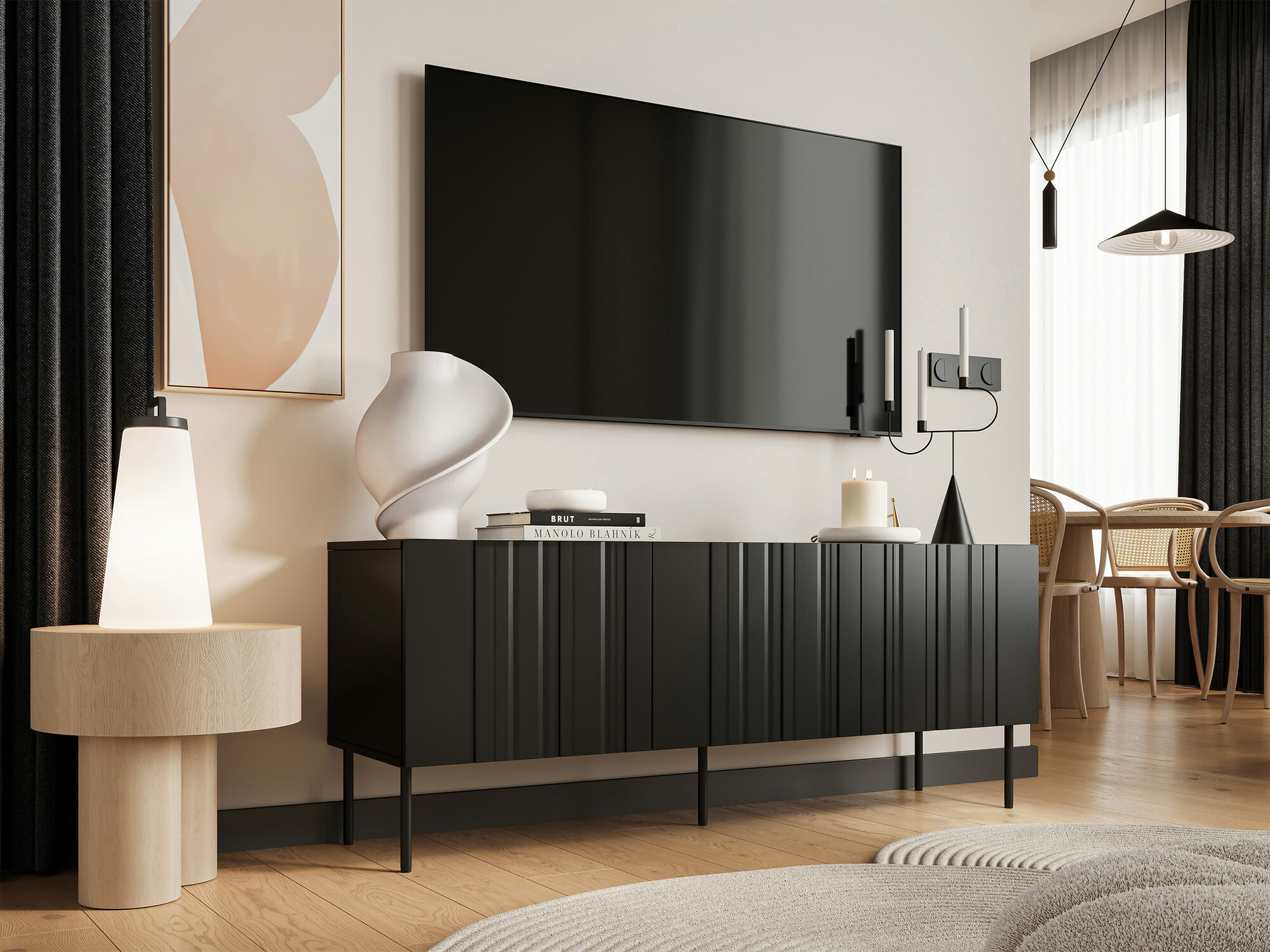 TV stand Evavese 102 (Black)