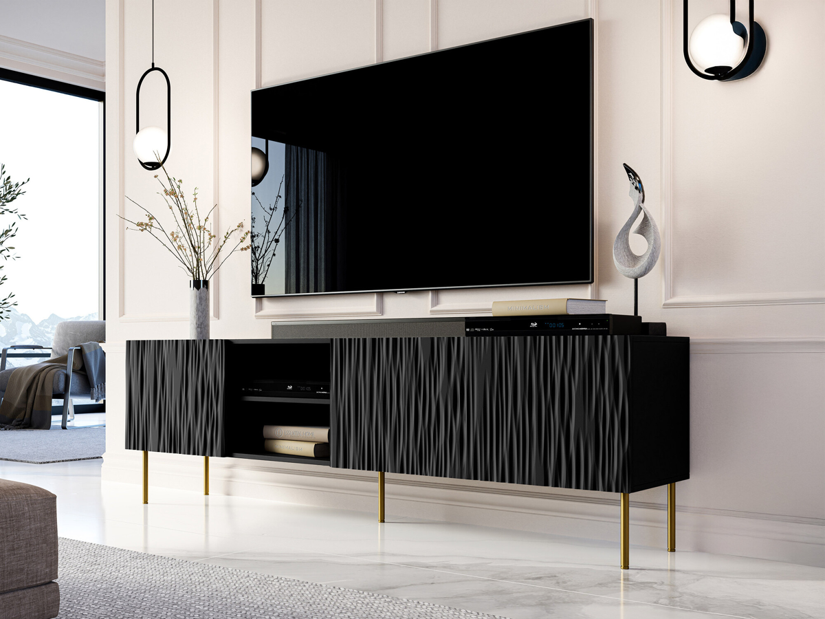 TV stand Lorelbo 103 (Black + Golden)