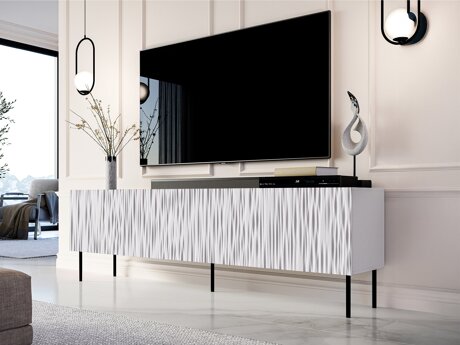 TV stand Lorelbo 103 (White + Black)