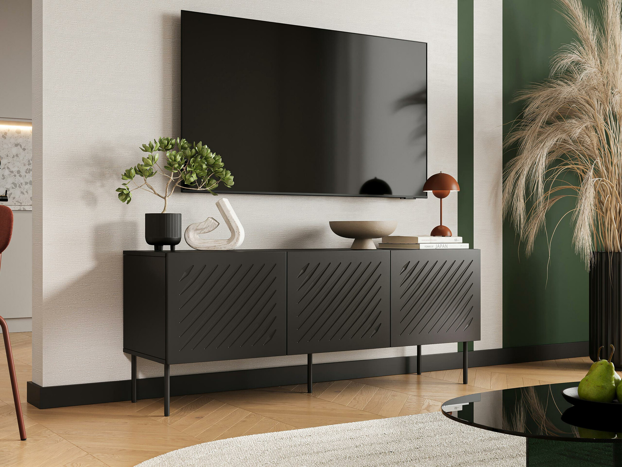 TV stand Tolfelo 102 (Black)