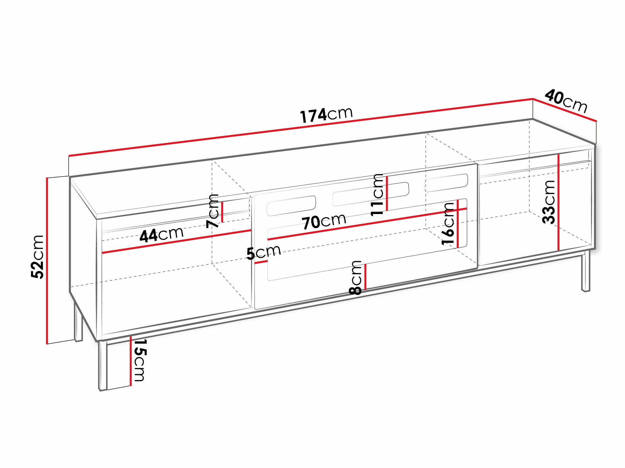 TV stand Comfivo Delruva III (White)