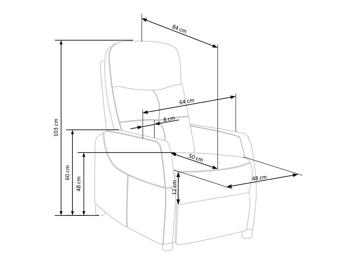 Armchair recliner Houston 992 (Orange)