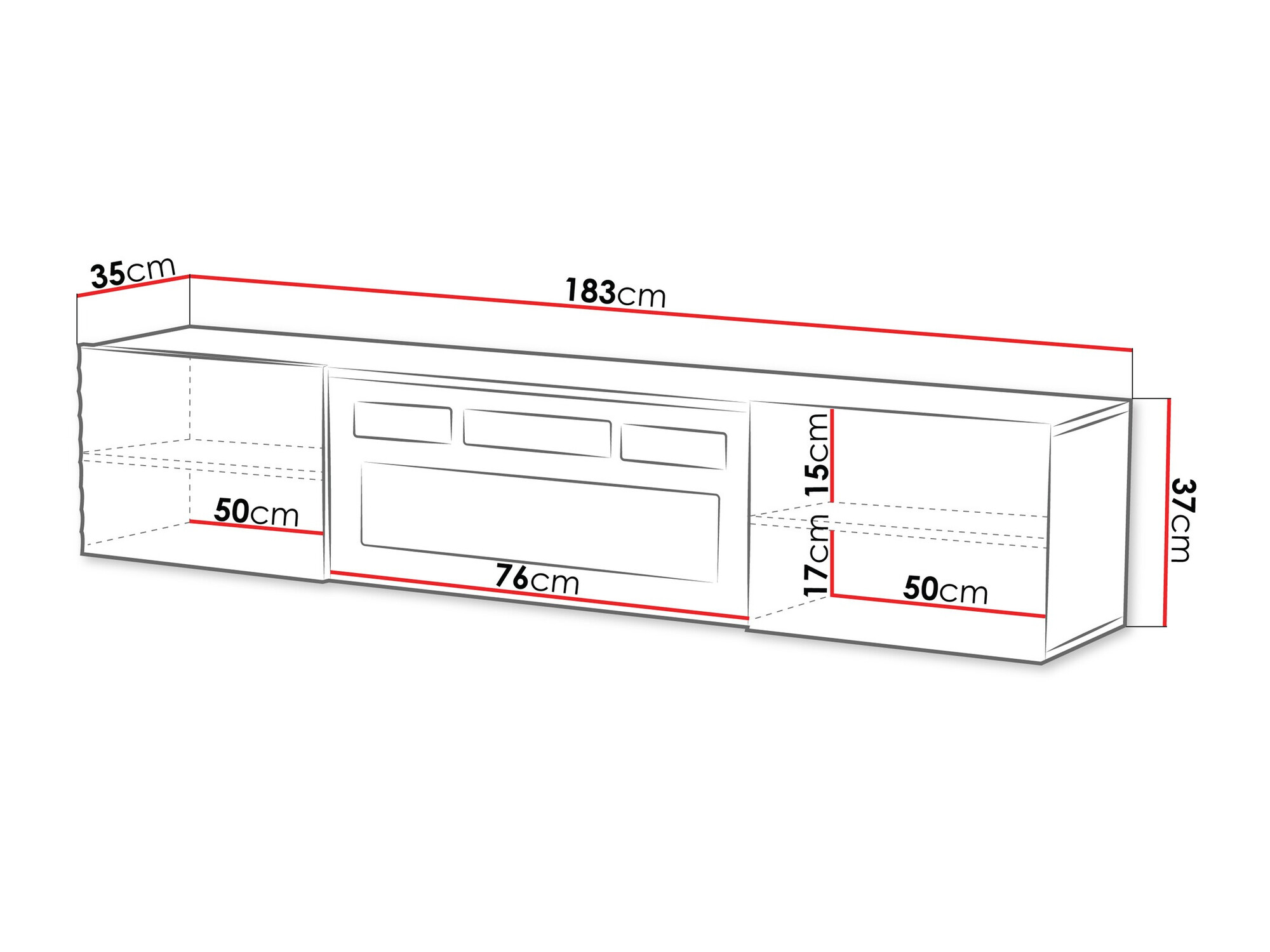 TV stand Charlotte 206 (Black)