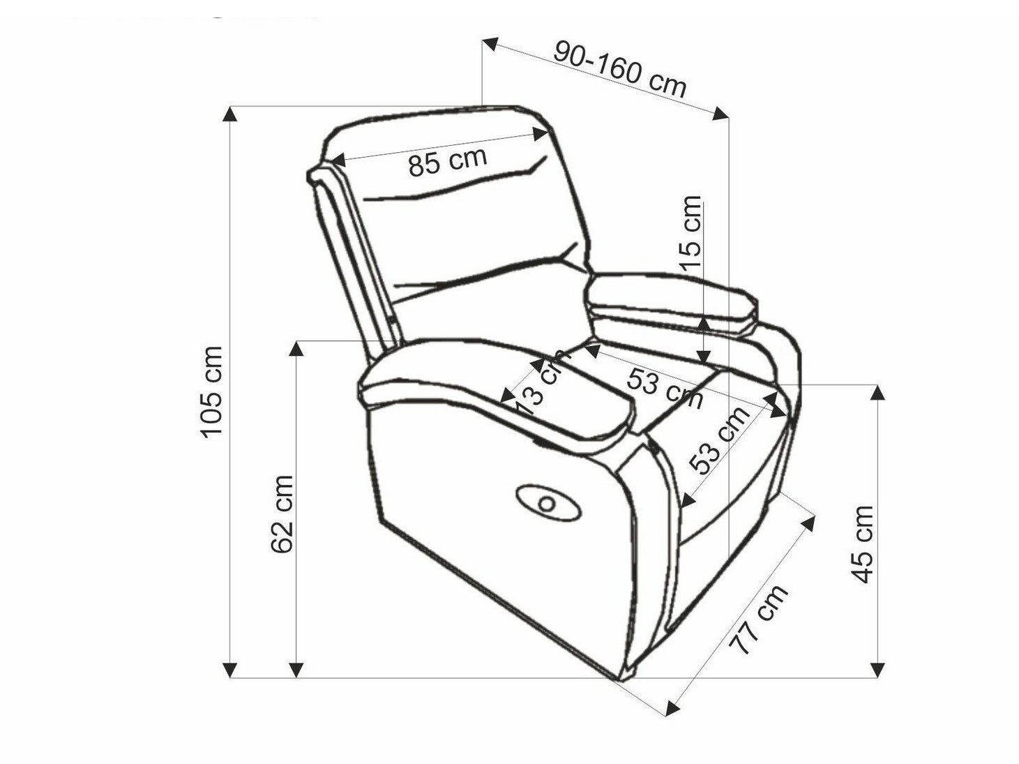 Armchair recliner Houston Terra (Beige)