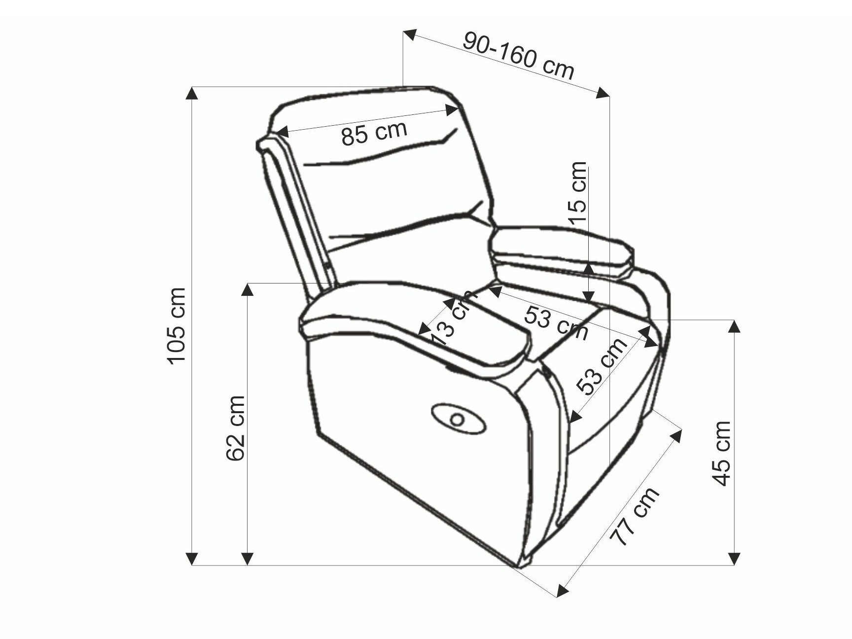 Armchair recliner Houston Terra (Green)
