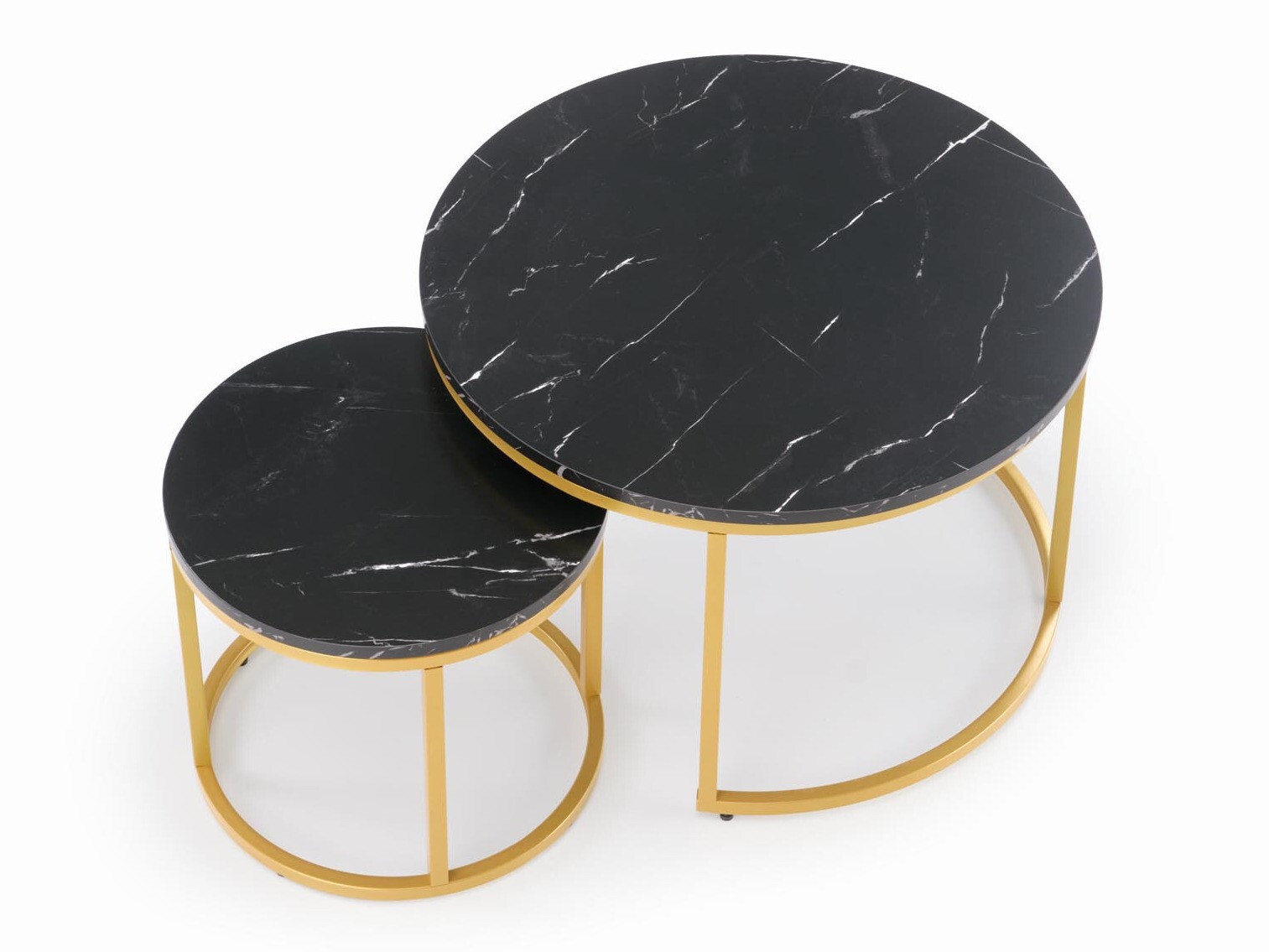 Coffee table set Houston 2213 (Black marble + Golden)