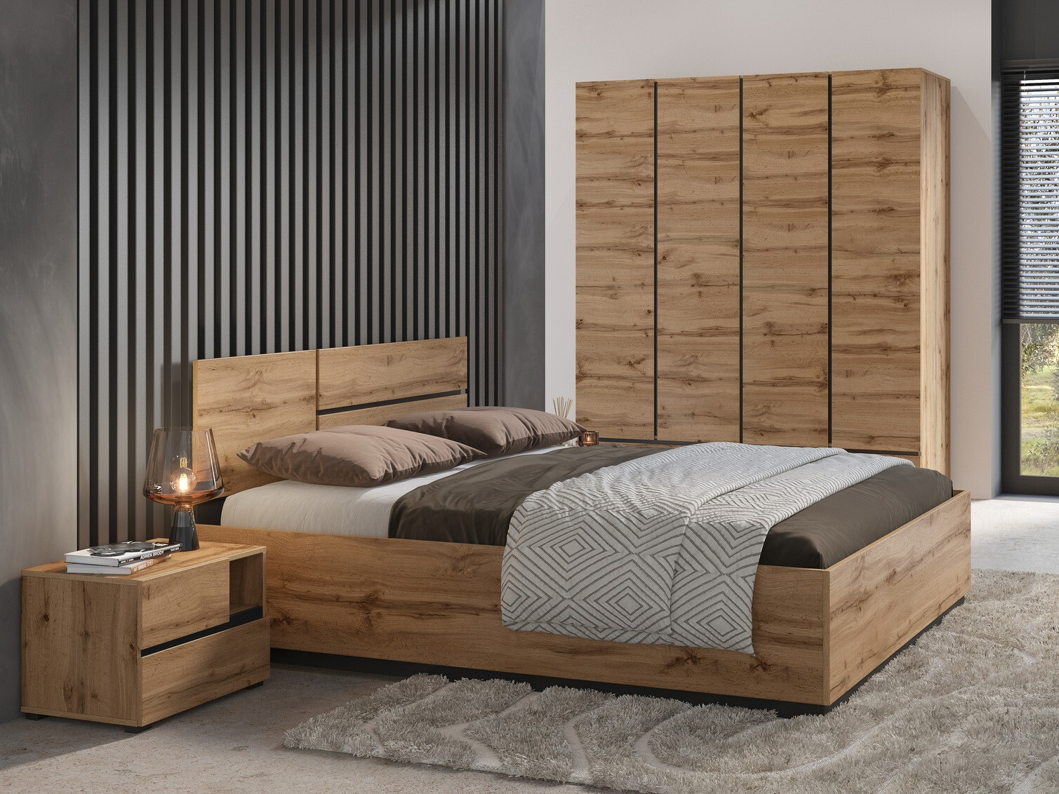 Wardrobe Alfere 119 (Wotan Oak)