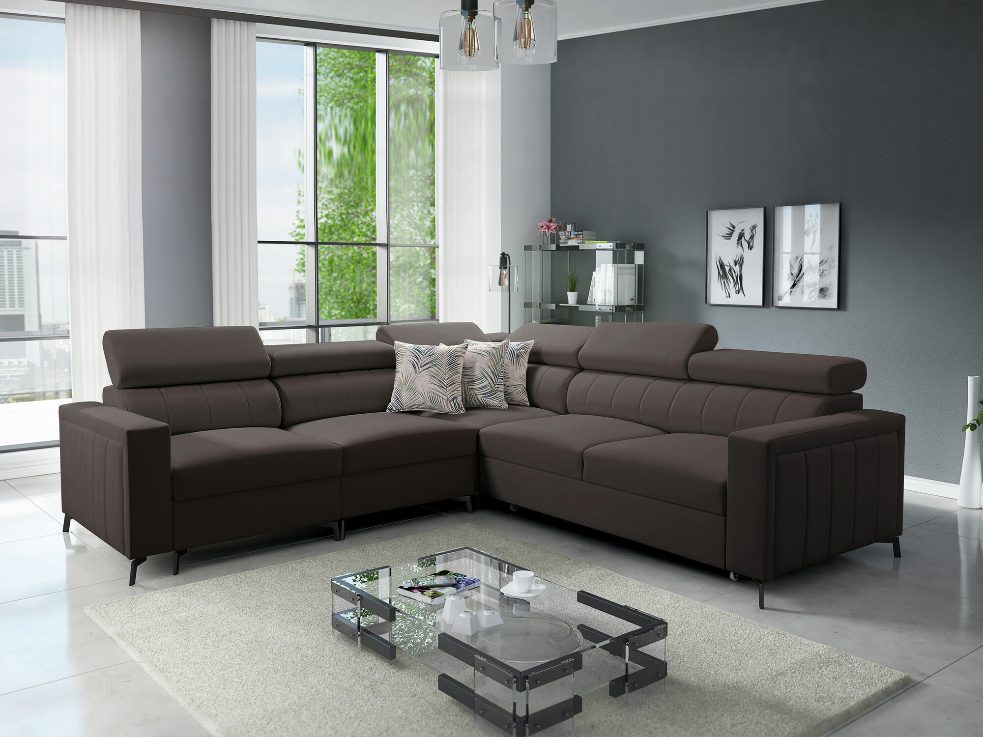 Corner sofa Sarasota 152 (Mono 234 + Botanical 36)