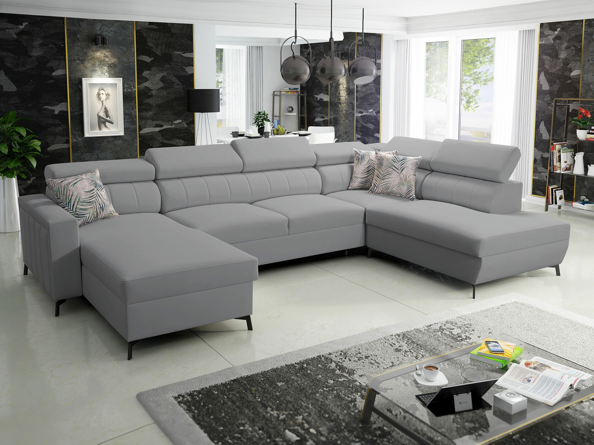 Corner sofa Sarasota 158 (Mono 244 + Botanical 36)
