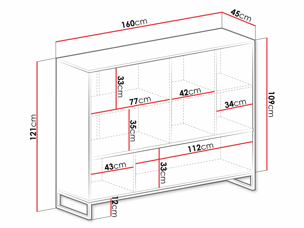 Bookcase Calcalo 106 (Beige)