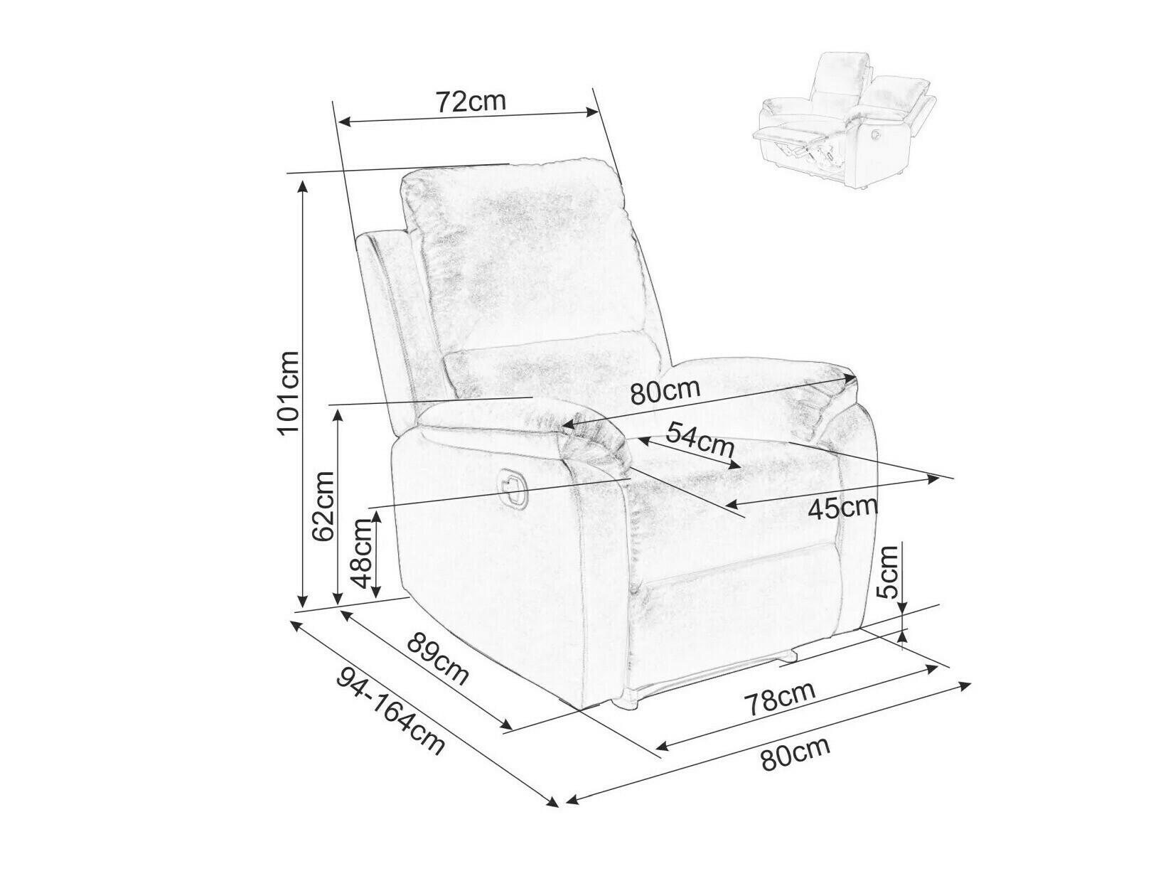 Recliner armchair Detroit 553