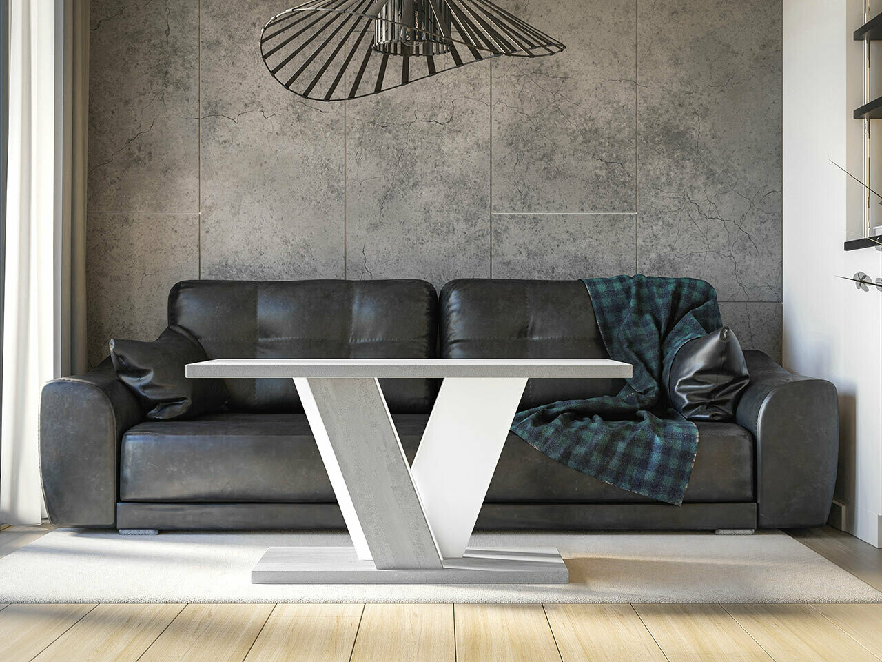 Coffee table Goodyear 128 (Grey + White)