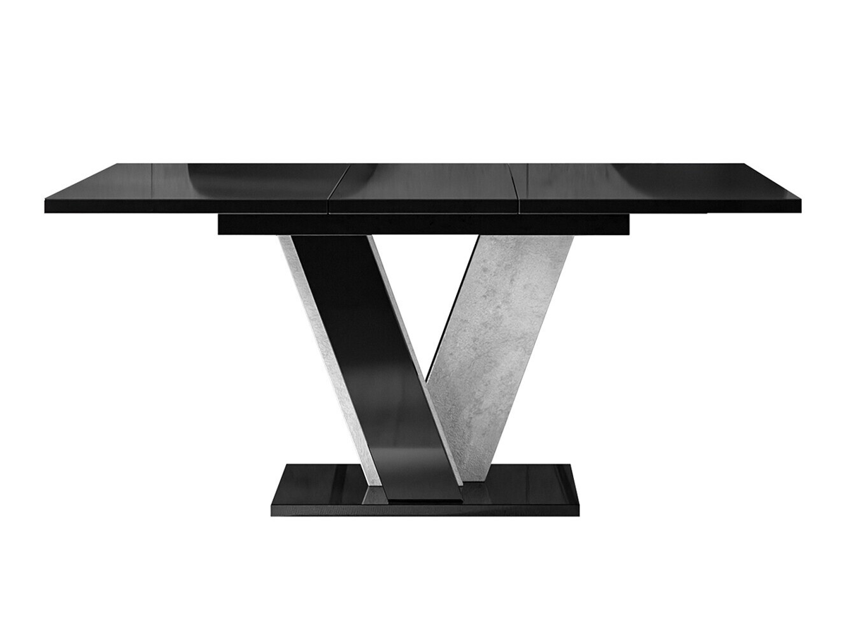 Table Goodyear 125 (Glossy black + Concrete)