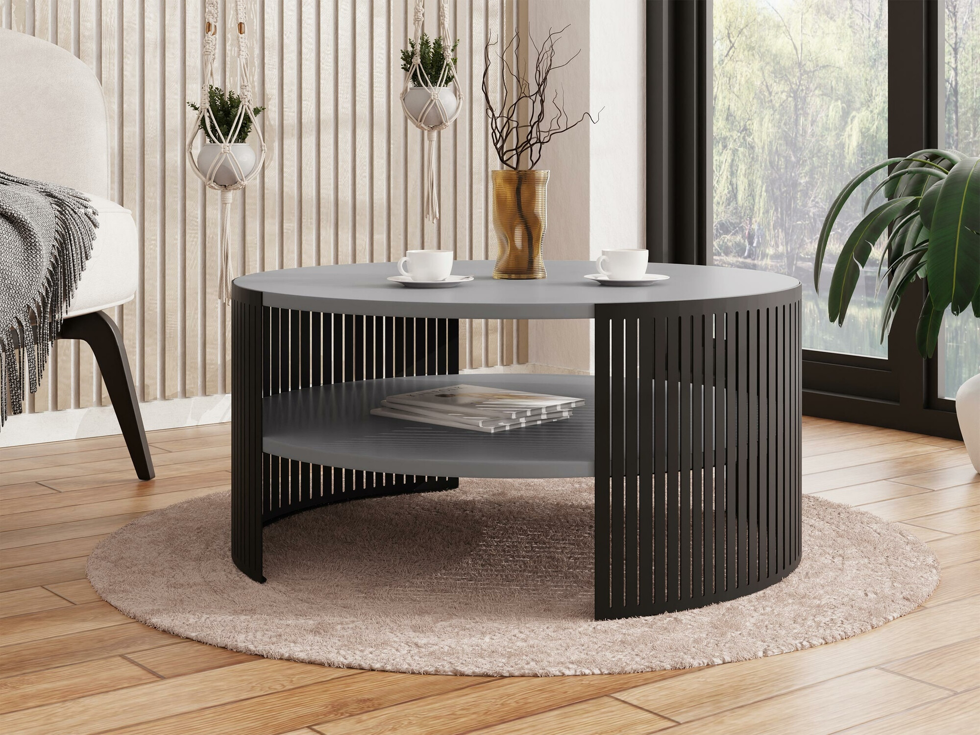 Coffee table Civer (Black + Graphite)