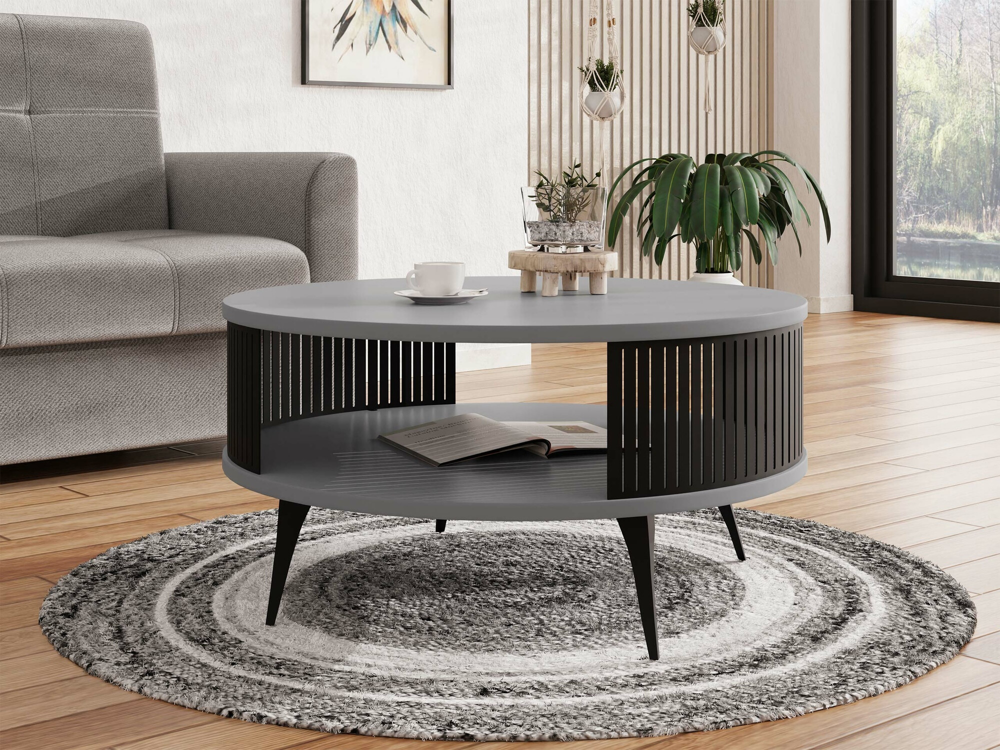 Coffee table Vitum (Black + Graphite)