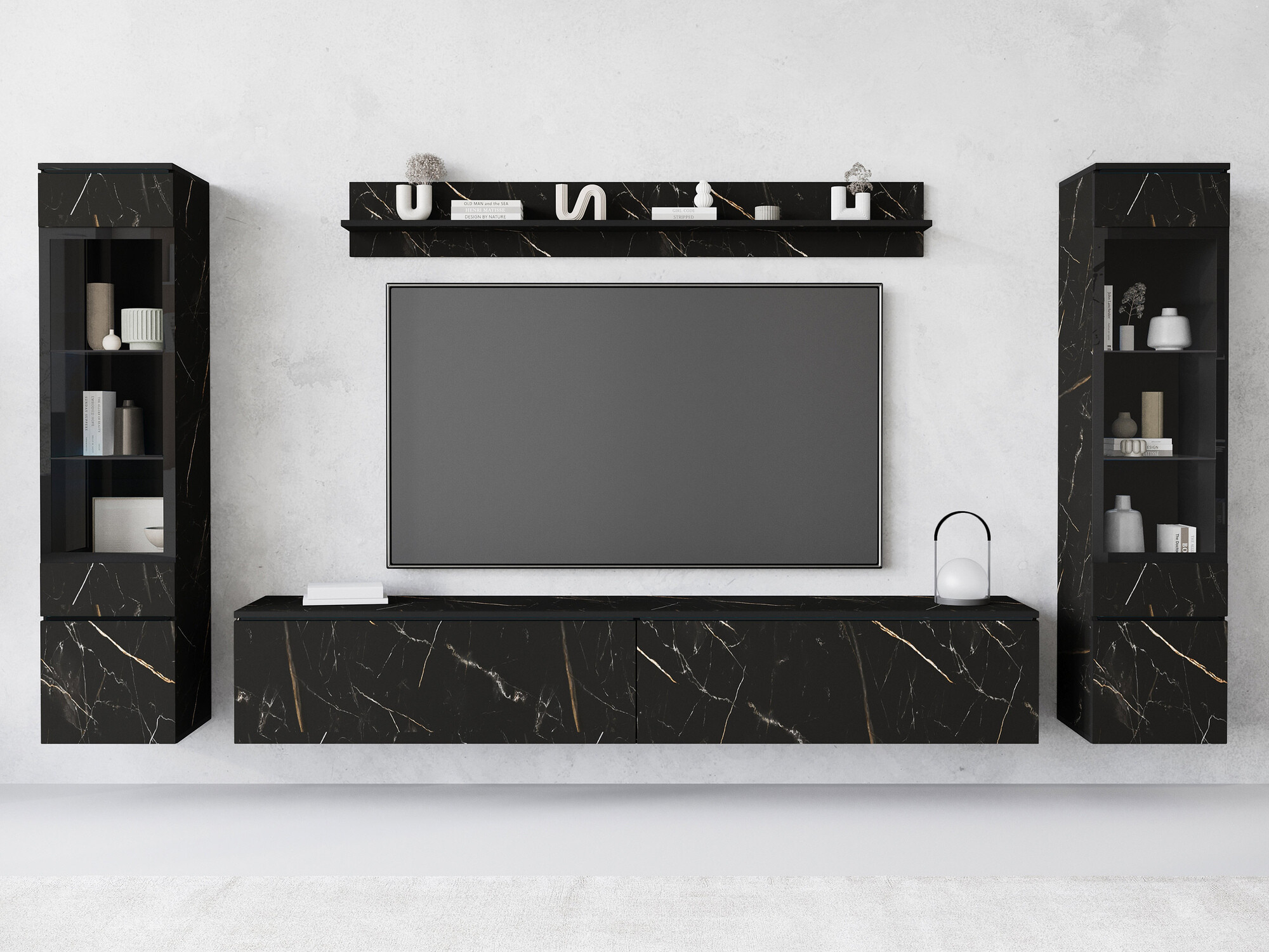 Living room set Mirfivo 101 (Black marble)