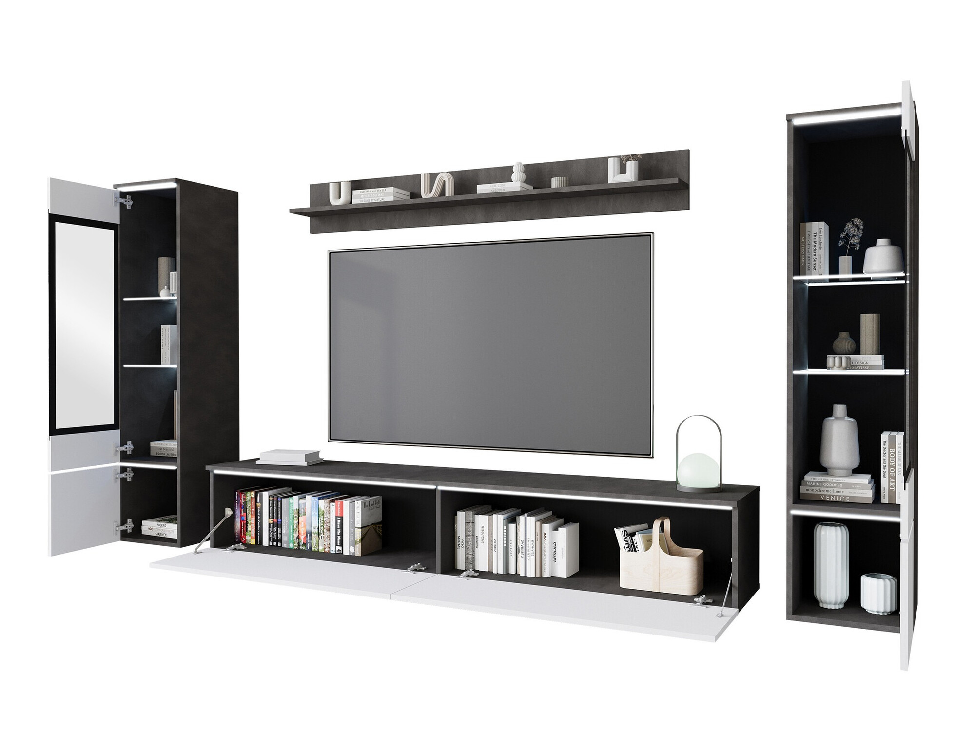 Living room set Mirfivo 101 (Black marble)