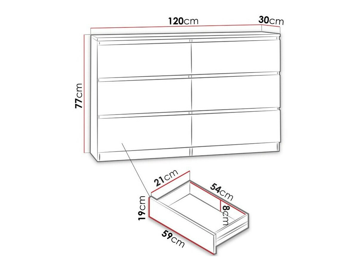 Chest of drawers Comfivo Structor V (White)