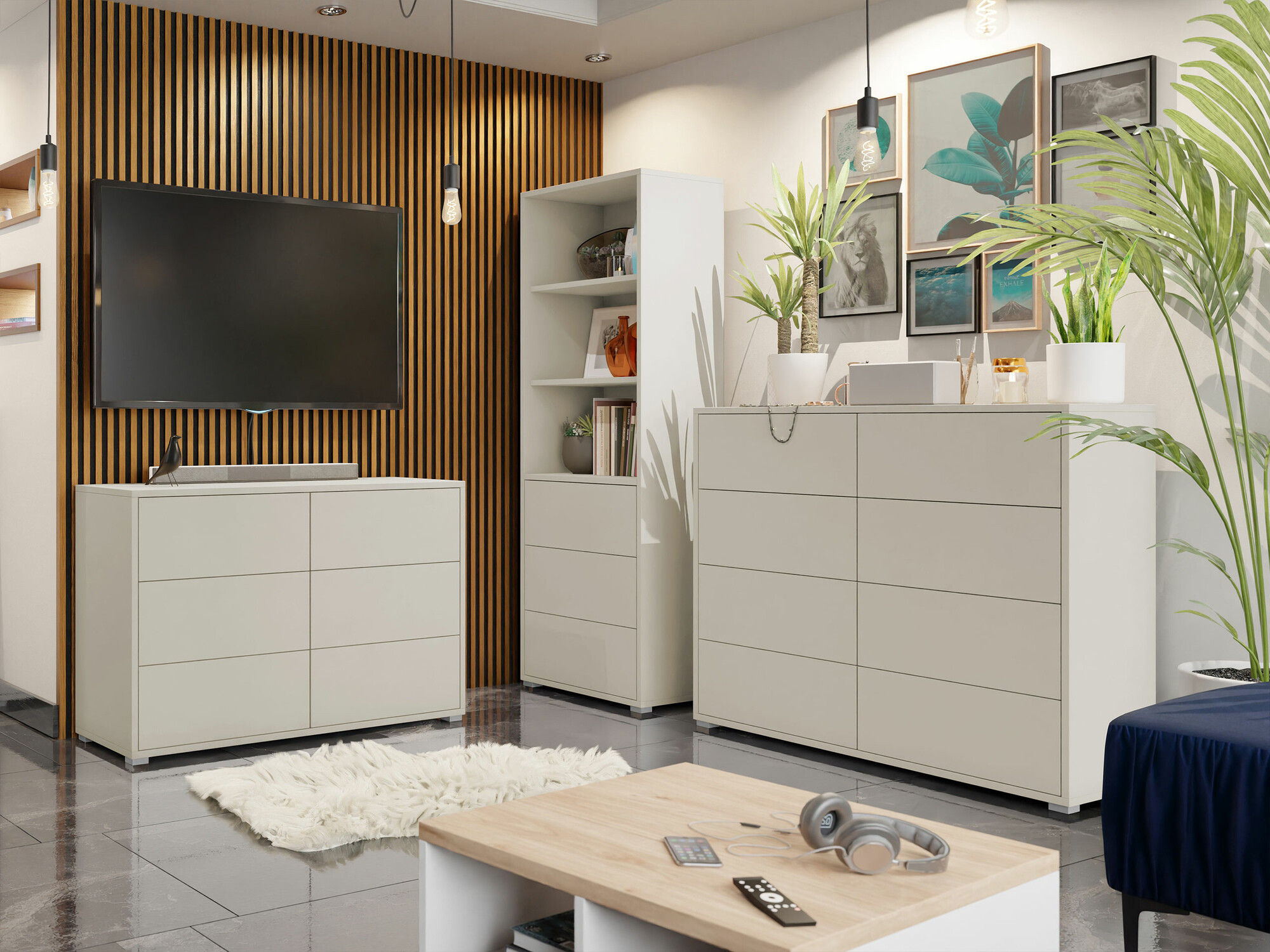 Chest of drawers Comfivo Tutela III (Cashmere)