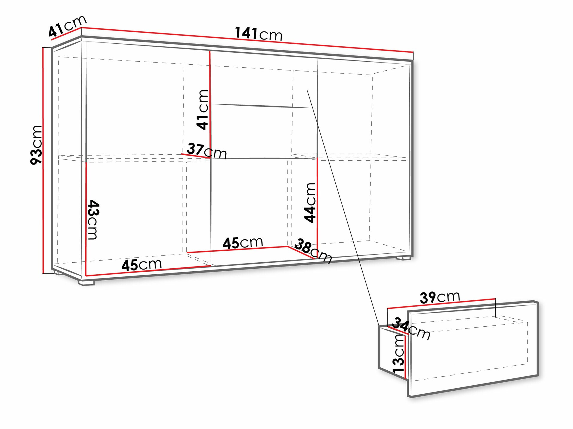 Chest of drawers Comfivo Tutela (White)
