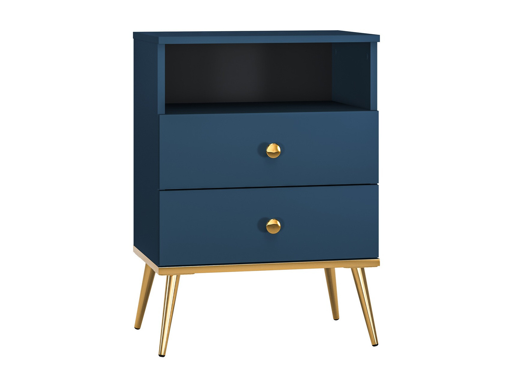 Bedside table Flonovu 111 (Dark blue + Golden)