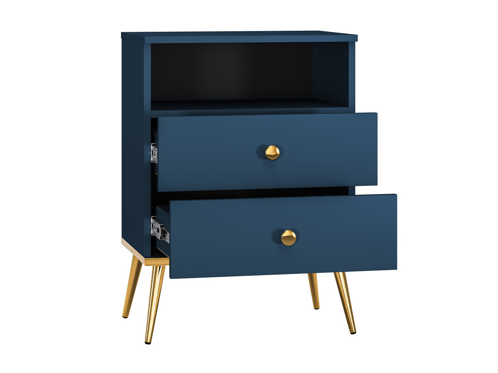 Bedside table Flonovu 111 (Dark blue + Golden)