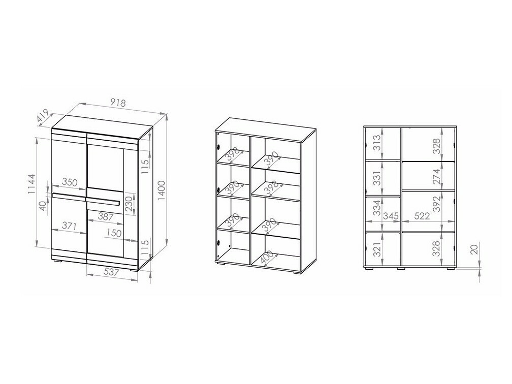 Bookcase Alcala 126