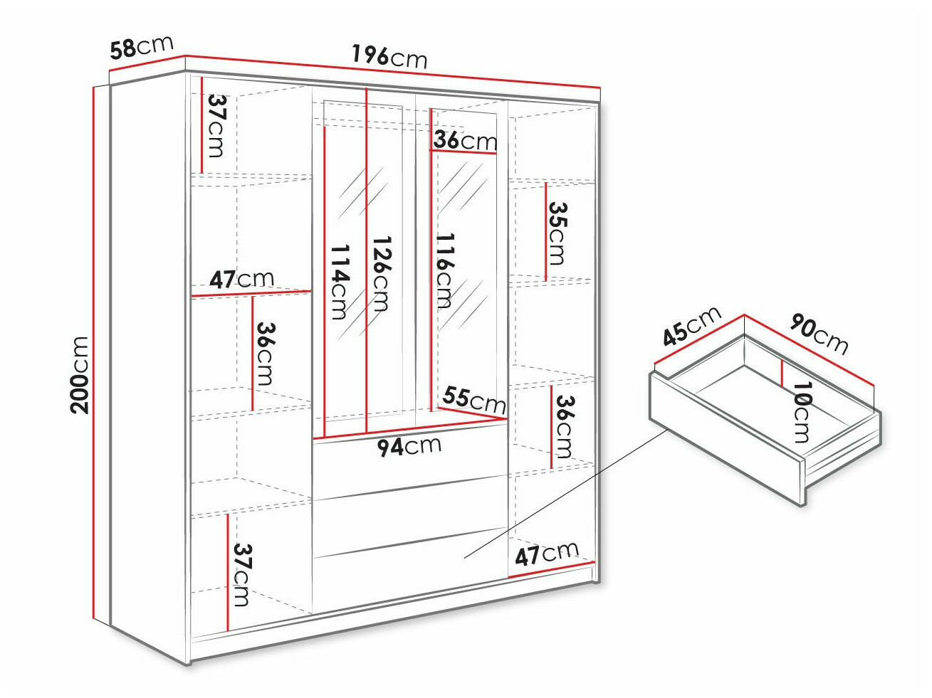 Wardrobe Musum (White)