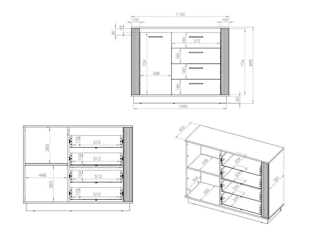 Chest of drawers Livluo 103