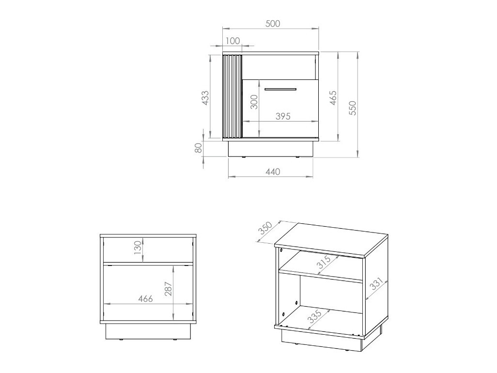 Bedside table Livluo 109