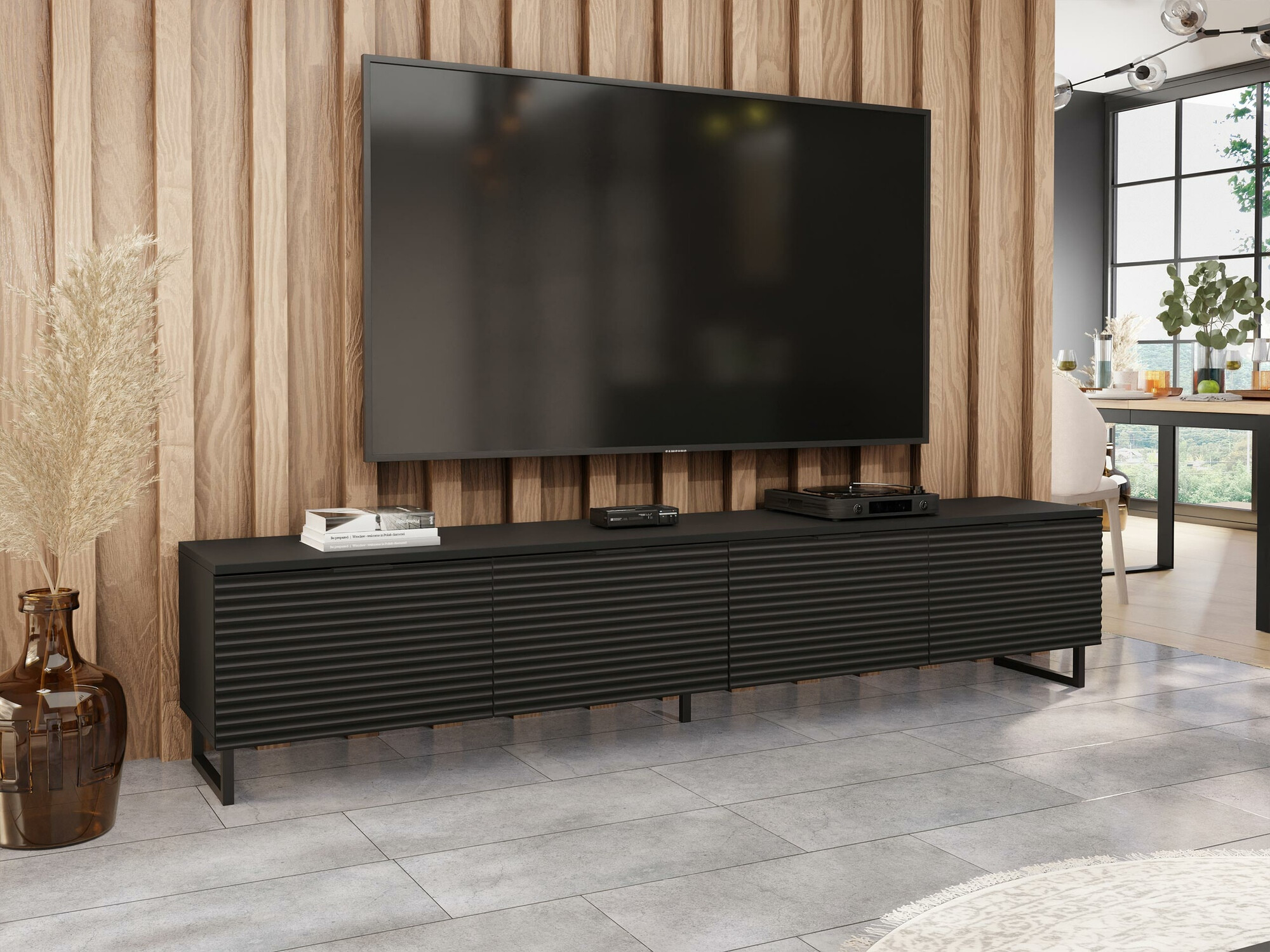 TV stand Sarasota 180 (Black + Graphite)