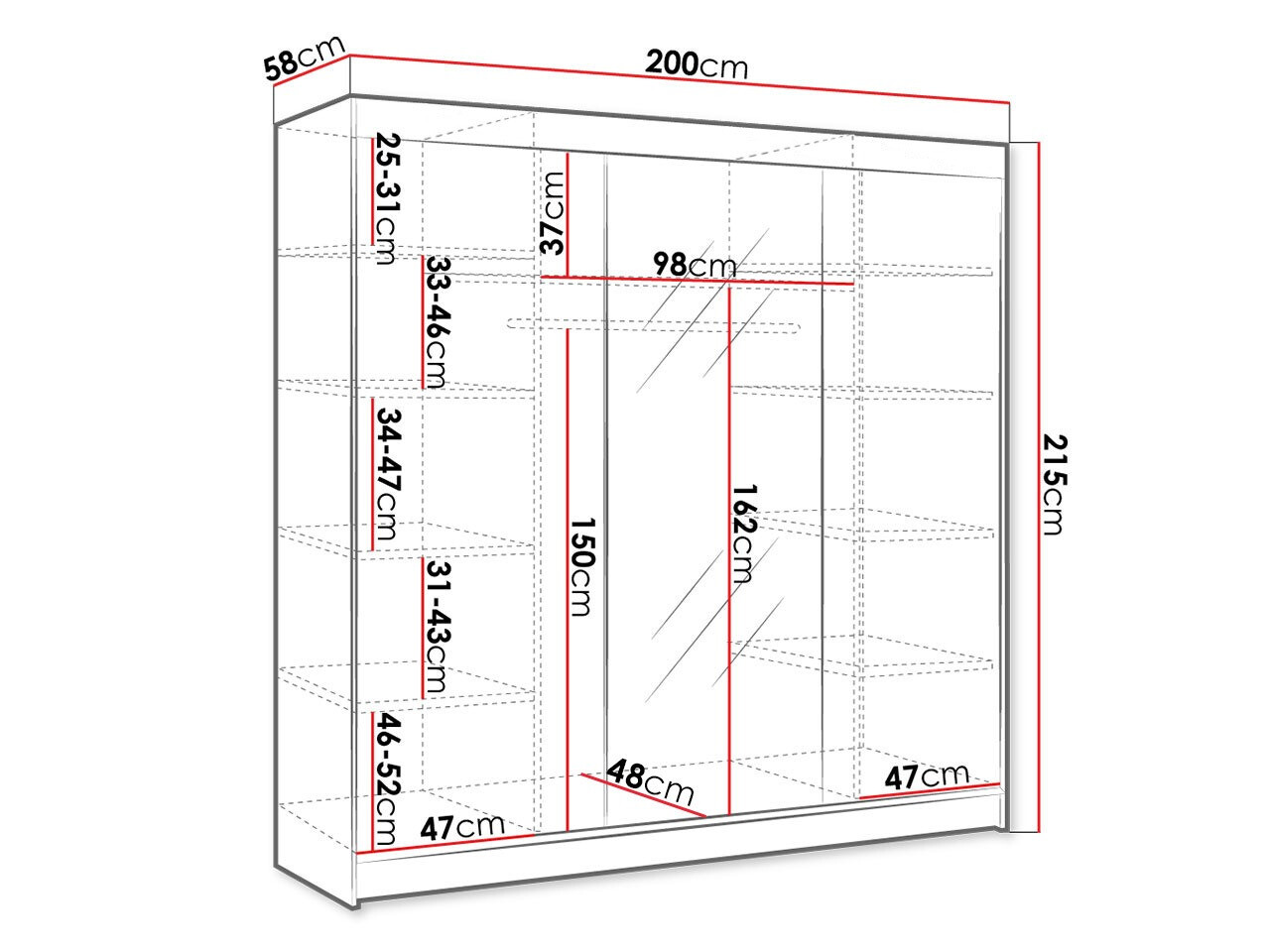 Wardrobe Closico Durion I (White)