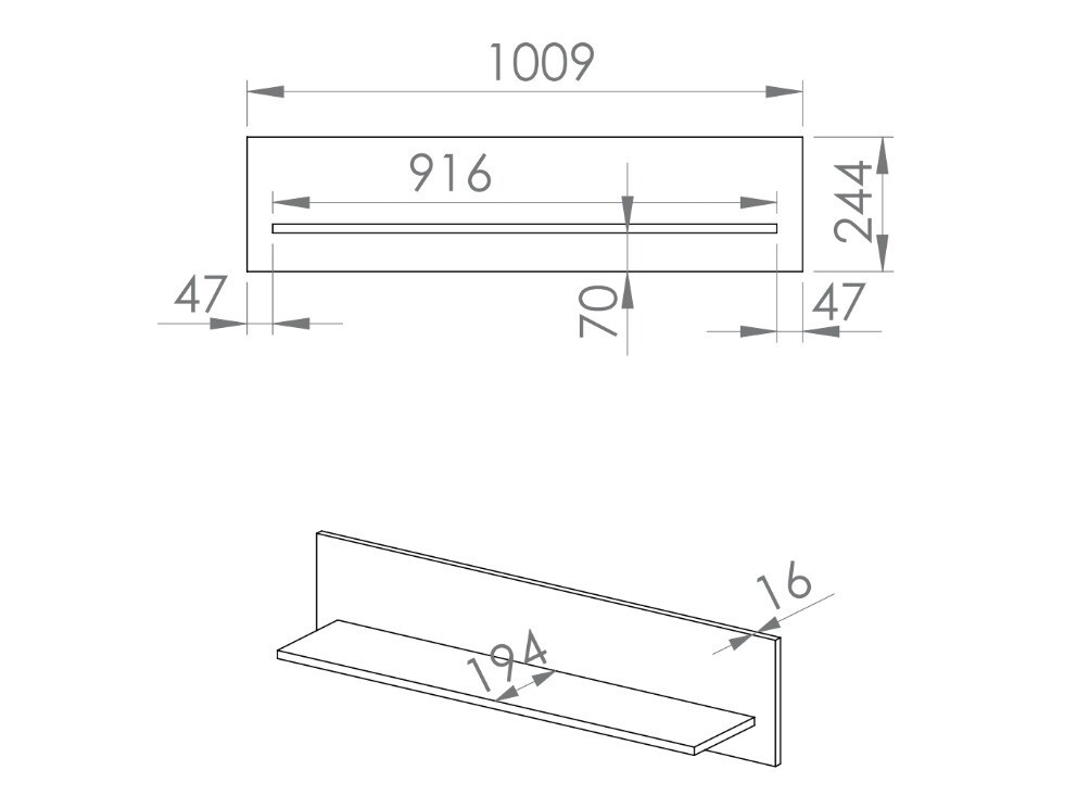 Wall shelf Orlviro 109