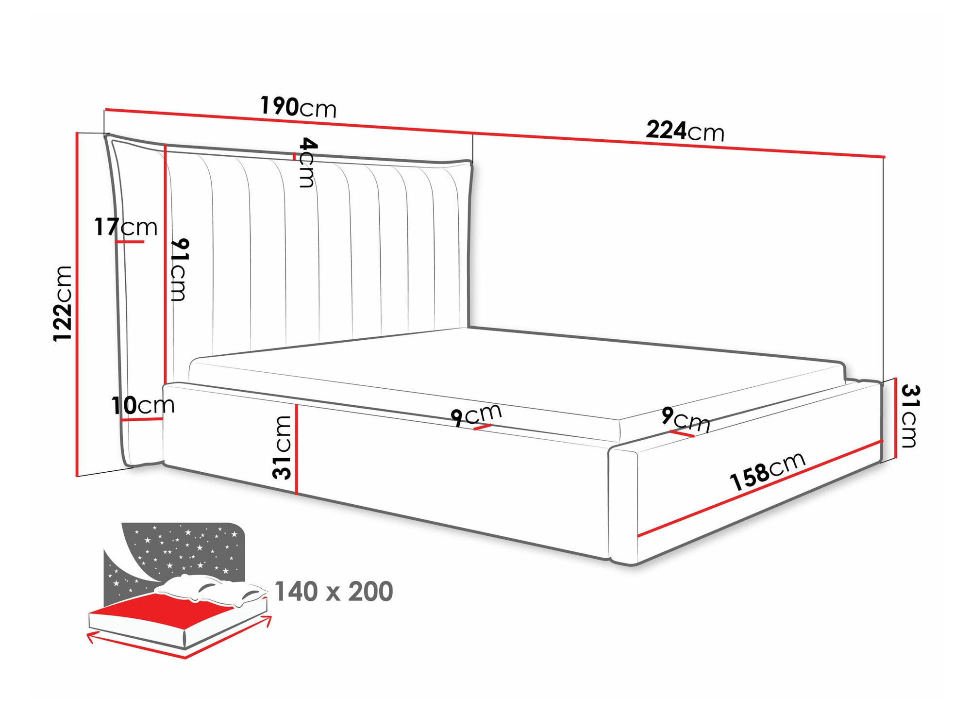 Bed Comfivo Solacium (Paros 1)