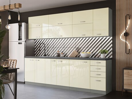 Modular kitchen set Multi Cream 123